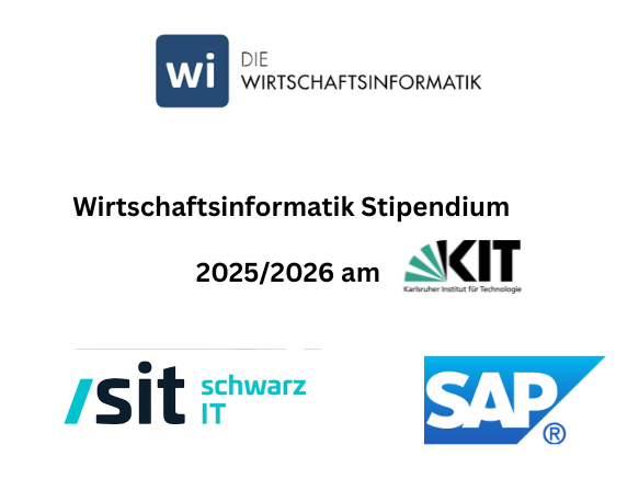 Wirtschaftsinformatik-Stipendium 2025/2026 am KIT mit SAP und Schwarz IT.